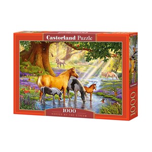 Castorland (C-103737) - "Horses by the Stream" - 1000 brikker puslespil