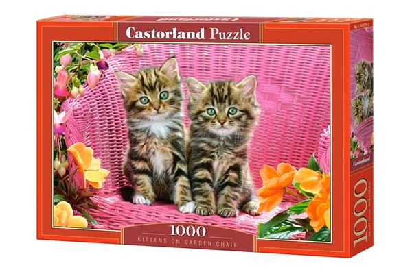 Castorland (C-103775) - "Kittens on Garden Chair" - 1000 brikker puslespil
