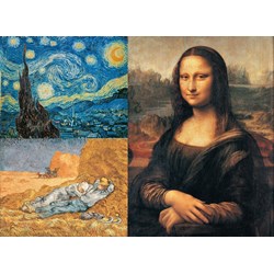 Clementoni (08008) - Leonardo Da Vinci, Vincent van Gogh: "Museum Collection" - 1000 brikker puslespil