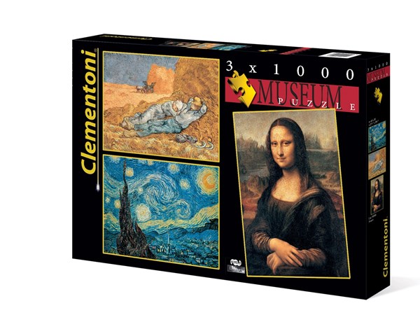 Clementoni (08008) - Leonardo Da Vinci, Vincent van Gogh: "Museum Collection" - 1000 brikker puslespil