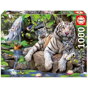 Educa (14808) - "Hvide tigere" - 1000 brikker puslespil
