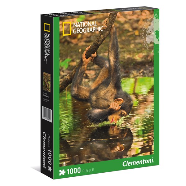 Clementoni (39301) - "Chimpanzee" - 1000 brikker puslespil