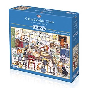 Gibsons (G3105) - Linda Jane Smith: "Cat's Cookie Club" - 500 brikker puslespil