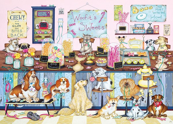 Gibsons (G6233) - Linda Jane Smith: "Woofit's Sweet Shop" - 1000 brikker puslespil