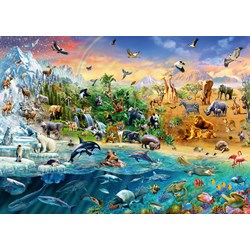 Schmidt Spiele (58324) - "World of Animals" - 1000 brikker puslespil