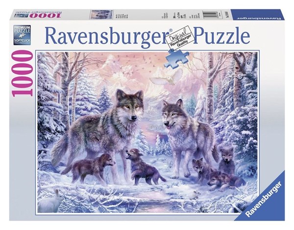 Ravensburger (19146) - "Arctic Wolves" - 1000 brikker puslespil