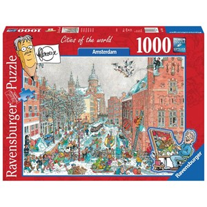 Ravensburger (19786) - "Amstardam om vinteren" - 1000 brikker puslespil