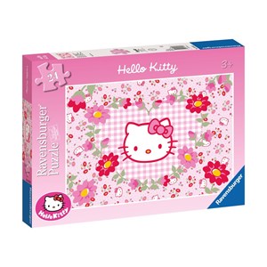 Ravensburger (05262) - "Hello Kitty and Flowers" - 24 brikker puslespil