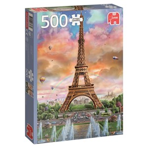Jumbo (18533) - "Eiffeltårnet, Paris" - 500 brikker puslespil
