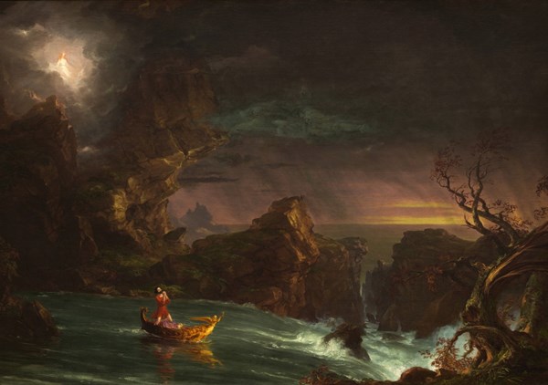 Grafika (00244) - Thomas Cole: "Le voyage de la Vie, 1842" - 1000 brikker puslespil