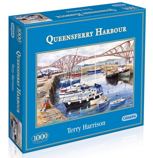 Gibsons (G6089) - Terry Harrison: "Queensferry Fishing Harbour" - 1000 brikker puslespil