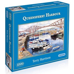 Gibsons (G6089) - Terry Harrison: "Queensferry Fishing Harbour" - 1000 brikker puslespil