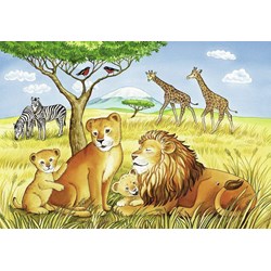 Ravensburger (07606) - "Elefant, Lion & Co." - 12 brikker puslespil