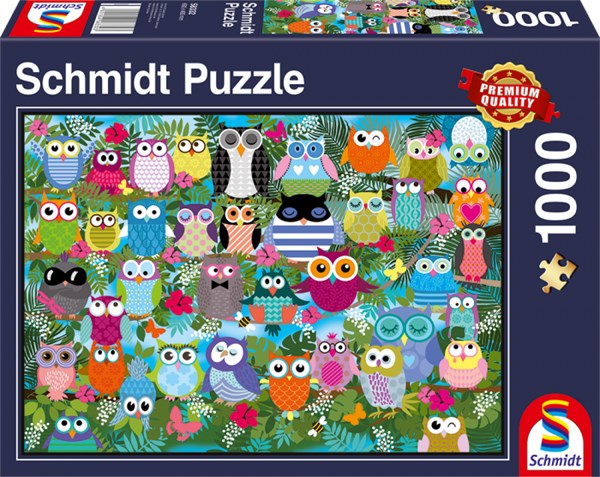 Schmidt Spiele (58332) - "Owl Collage II" - 500 brikker puslespil