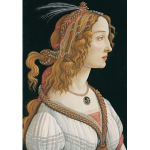 Grafika Kids (00695) - Sandro Botticelli: "Portrait of a young Woman, 1494" - 100 brikker puslespil
