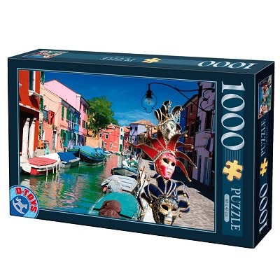D-Toys (62154-EC10) - "Burano, Italien" - 1000 brikker puslespil