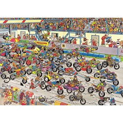 Jumbo (02046) - Jan van Haasteren: "Motorbike Race" - 1000 brikker puslespil