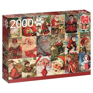 Jumbo (18589) - "Vintage Santa's" - 2000 brikker puslespil