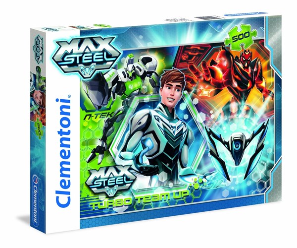 Clementoni (30442) - "Turbo Team-up Max Steel" - 500 brikker puslespil