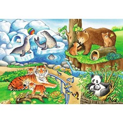 Ravensburger (07602) - "Animals in the Zoo" - 12 brikker puslespil