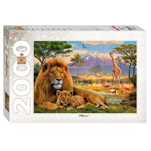 Step Puzzle (84028) - "Lions" - 2000 brikker puslespil