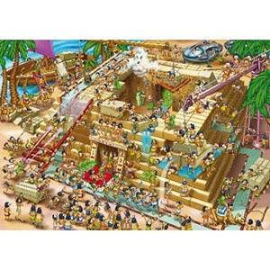 D-Toys (61218-CC03) - "Building the Pyramids, Egypt" - 1000 brikker puslespil