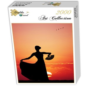 Grafika (01202) - "Flamenco at Sunset" - 2000 brikker puslespil