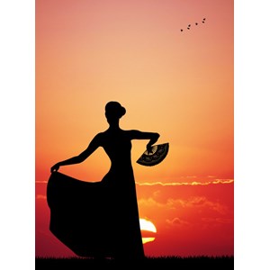 Grafika (01202) - "Flamenco at Sunset" - 2000 brikker puslespil