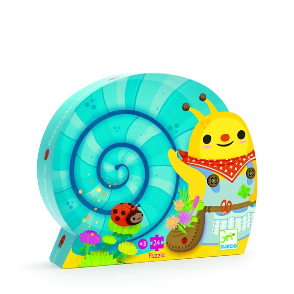 Djeco (07219) - "Snail goes plant picking" - 24 brikker puslespil