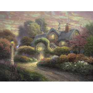 Schmidt Spiele (59466) - Thomas Kinkade: "Cottage" - 1000 brikker puslespil