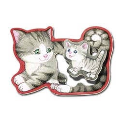 Ravensburger (07176) - "Dyr og unger" - 2 brikker puslespil