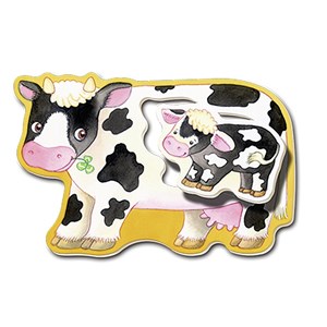 Ravensburger (07176) - "Dyr og unger" - 2 brikker puslespil