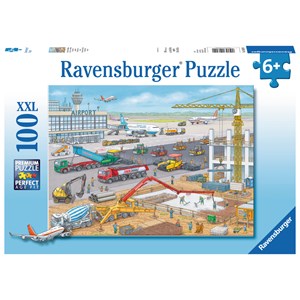 Ravensburger (10624) - "Construction Site at the Airport" - 100 brikker puslespil