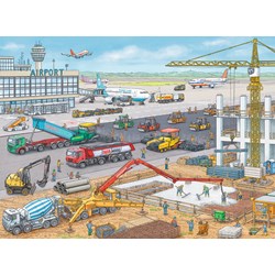Ravensburger (10624) - "Construction Site at the Airport" - 100 brikker puslespil