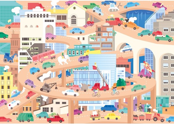 Puzzle Michele Wilson (W442-24) - Lucie Georger: "Vive la Ville" - 24 brikker puslespil