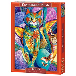 Castorland (C-151448) - David Galchutt: "Feline Fiesta" - 1500 brikker puslespil
