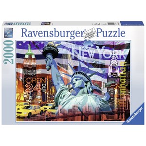 Ravensburger (16687) - "New York Kollage" - 2000 brikker puslespil