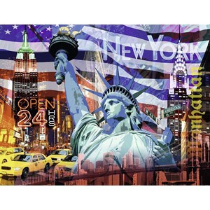 Ravensburger (16687) - "New York Kollage" - 2000 brikker puslespil