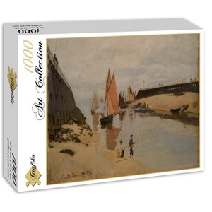 Grafika (00037) - Claude Monet: "Le Port de Trouville, 1870" - 1000 brikker puslespil