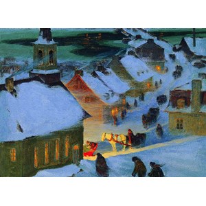 Eurographics (6000-7184) - "Clarence Gagnon, Christmas Mass" - 1000 brikker puslespil