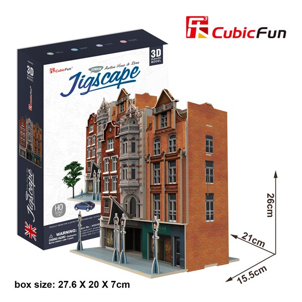 Cubic Fun (HO4103h) - "Auction House & Stores" - 93 brikker puslespil