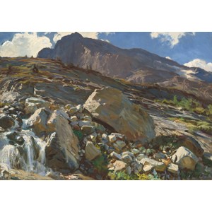 Grafika (02076) - John Singer Sargent: "Simplon Pass, 1911" - 1000 brikker puslespil
