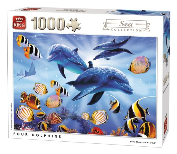 King International (05666) - "Four Dolphins" - 1000 brikker puslespil
