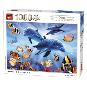 King International (05666) - "Four Dolphins" - 1000 brikker puslespil