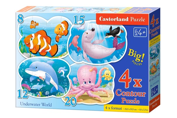 Castorland (B-043026) - "Underwater World" - 8 12 15 20 brikker puslespil