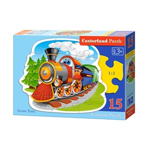 Castorland (B-015153) - "Steam Train" - 15 brikker puslespil