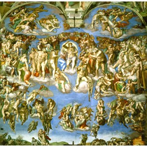 Grafika (00724) - Michelangelo: "Judgement Day" - 1500 brikker puslespil