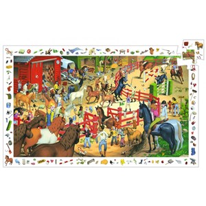 Djeco (07454) - "Horse riding + Poster" - 200 brikker puslespil