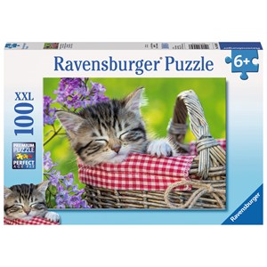 Ravensburger (10539) - "Sleeping Kitten" - 100 brikker puslespil