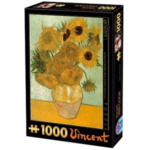 D-Toys (66916-VG01) - Vincent van Gogh: "Sunflowers" - 1000 brikker puslespil